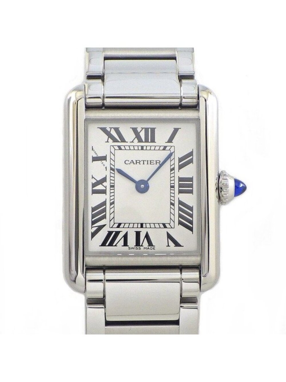 Cartier Watch Tank Must SM Rectangular Silver Dial Roman Index